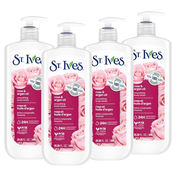Loción Corporal St. Ives Rosa y Aceite de Argán 600 ml
