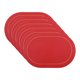 thumbnail image 1 of REGALWOVEN Juego de 6 Manteles Individuales, Manteles de Cuero Sintético para Decoración de Mesa de Comedor de Cocina, Manteles Resistentes al Calor Lavables, Mantel Individual Limpiable Rojo 18*12in, 1 of 7