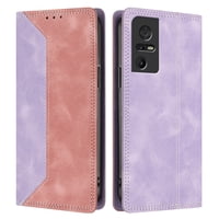 Funda Foxdock Para Tcl 40Se De Cuero Premium Bicolor Con Ranuras Rfid, Carcasa Tipo Billetera Antigolpes Y Soporte Plegable