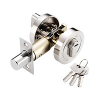 Bothyi - Cerradura De Puerta Con Pestillo De Seguridad, Cerradura De Puerta Invisible Contemporánea, Cilindro Simple, Cerrojo Plateado