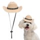 thumbnail image 1 of Sombrero Vaquero para Perros Uxcell, Mini Sombrero Vaquero para Mascotas con Correa de Barbilla Ajustable, Gorro de Cosplay (Caqui, M), 1 of 7
