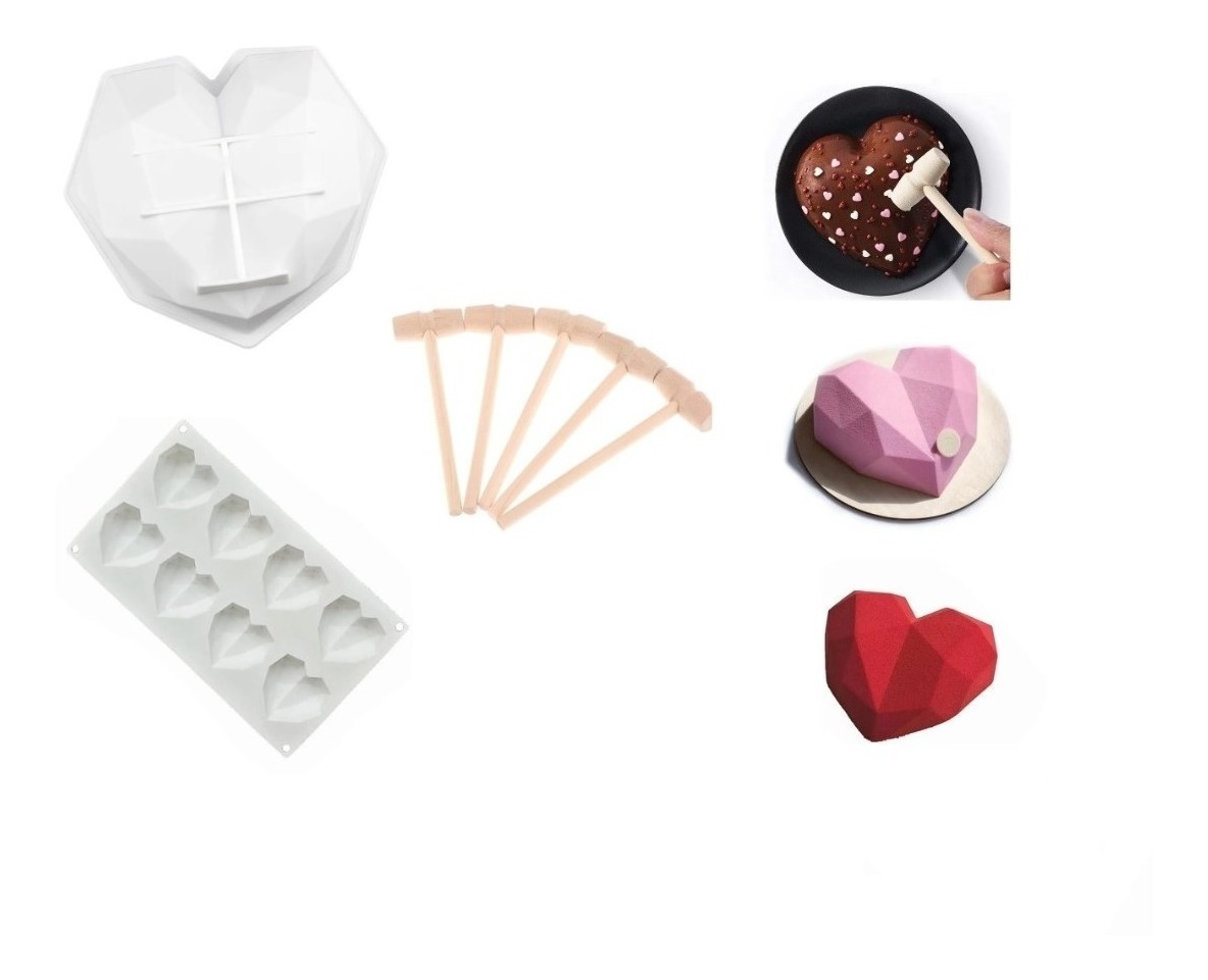 Genérico - Pack Corazon Diamante Grande + 5 Martillos + Molde Corazon