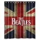 thumbnail image 1 of Cortina de ducha con la bandera de Londres de los Beatles, juego de cortina de baño con ganchos, tamaño 60 x 72 pulgadas, 1 of 3