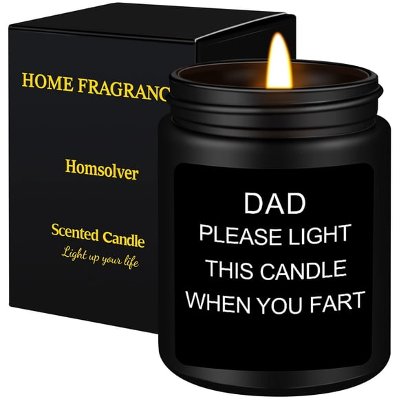 Vela aromática Homsolver Dad Gifts, madera de cedro negra, 200 ml