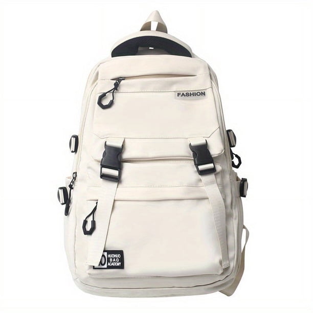 Stylish & Spacious Nylon Student Backpack - Adjustable & Multi-Layer for Maximum Comfort!