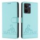 thumbnail image 1 of Funda tipo cartera FOXDOCK para Realme P3 5G con soporte, ranuras, RFID, diseño de gato, 1 of 5