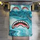 thumbnail image 2 of Blue Marble Print Bape Shake Camo Comforter Set Soft 3 Pcs Twin Bedding Sets Thicken for All Season, 2 of 5