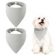 thumbnail image 1 of Uxcell Pañuelos Triangulares para Perros con Botón, Suave Bufanda para Mascotas Cómoda Baberos Triangulares Lavables Ajustables (Tela, 2 Piezas, Gris) para Cachorros Pequeños y Medianos, 1 of 7