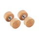 thumbnail image 3 of Madera Madera Mujeres Pendientes Stud Ear Plugs Piercings Tornillo 8mm Natural, 3 of 3