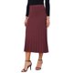 thumbnail image 4 of INSPIRE CHIC Faldas plisadas para mujer con cintura alta elástica, línea A, tejido de punto acanalado, falda midi de suéter para otoño e invierno, talla S, rojo vino, 4 of 6