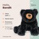 thumbnail image 2 of Peluche Bear Bearington Baby Bandit negro 32 cm, 2 of 6