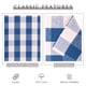 thumbnail image 3 of Alfombra RAJRANG 91x152 cm Algodón Azul y Blanco a Cuadros, 3 of 7