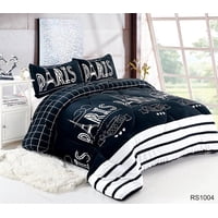 Aladdins Shop - Cobertor De Invierno De Plush Y Chiporro 2 Plazas Paris Blanco Y Negro