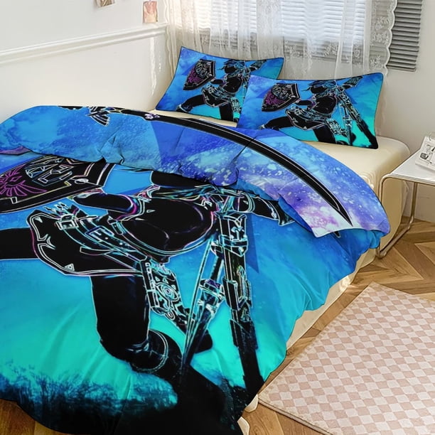 The Legend of Zelda Print Bedding Set Pattern Duvet Cove Set 3 Pieces 1 Quilt Cover And 2 Pillowcases for Women Men Teens