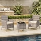 thumbnail image 1 of Juego De Muebles De Exterior De Ratán Pe Tipo Wicker 3 Piezas Gris beige, 1 of 7