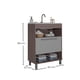 thumbnail image 4 of Mueble Organizador 1 Puerta 2 Nichos + Organizador De Baño Wc 9003Sb-9006B Café Smoke - Blanco, 4 of 6