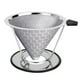 thumbnail image 1 of 1 filtro de café manual de acero inoxidable, reutilizable, cónico., 1 of 6