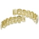 thumbnail image 3 of Grillz de hip hop con 4 filas de 8 dientes superiores y 3 filas de 8 dientes inferiores, chapado en oro de 14 quilates con circonita cúbica helada y diamantes para hombres y mujeres., 3 of 6