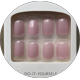 thumbnail image 1 of Uñas Postizas Press On Cuadradas Cortas 24pcs Unicolor Adhesivas Rosa Nacarado, 1 of 6