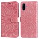 thumbnail image 1 of Funda tipo cartera FOXDOCK para Samsung Galaxy F06 5G , diseño girasol en relieve, cuero PU, cierre magnético, soporte y tarjetero, 1 of 5