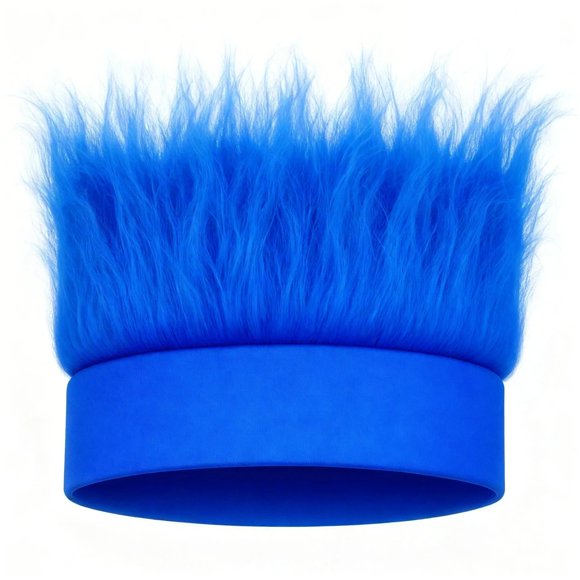 Peluca de Diadema CHAKAKA Azul Real Peluda para Disfraz