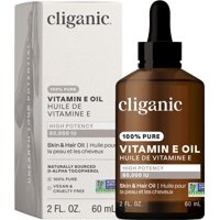Aceite De Vitamina E Cliganic 60.000 Ui Para Piel, Cabello Y Rostro
