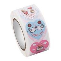 Magideal - Pegatinas Del Día De San Valentín Para Etiquetas, Ramo De Envoltura, Pegatinas De Corazón De Amor De 2,5 Cm, Sellos De Sobre Para Cumpleaños, Pared , Estilo A