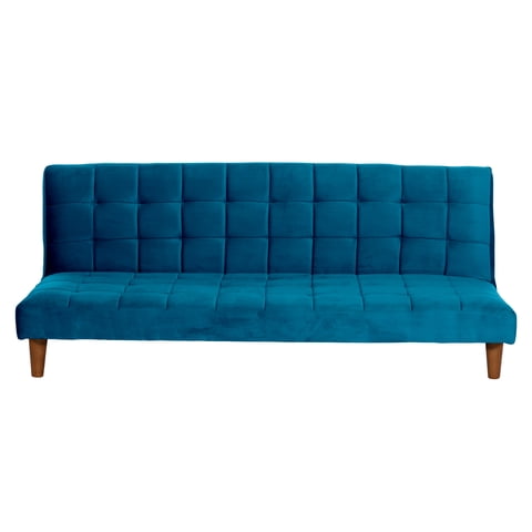 Latam Home - Futon Turin Tela Velvet Azul Petroleo