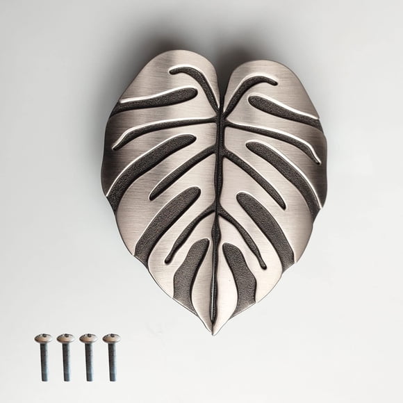Tirador para gabinete PIAOLGYI con forma de hoja, aleación de zinc, para IKEA Milsbo