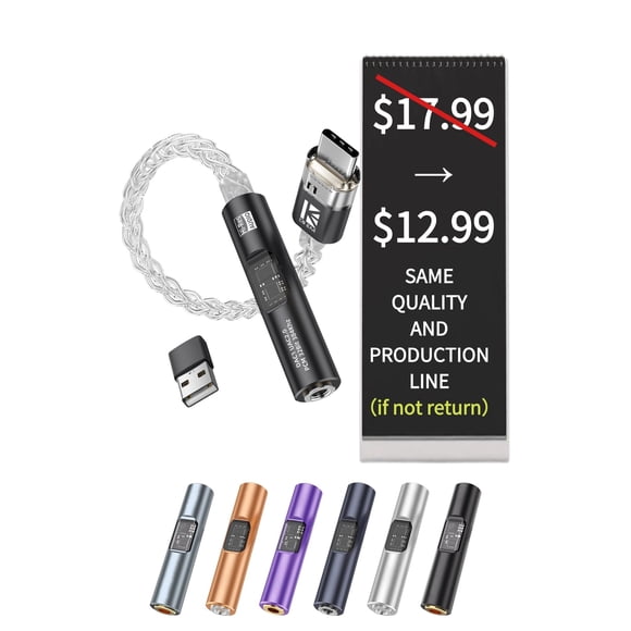 Adaptador DAC USB‑C KB EAR 2026 con Amplificador de Auriculares