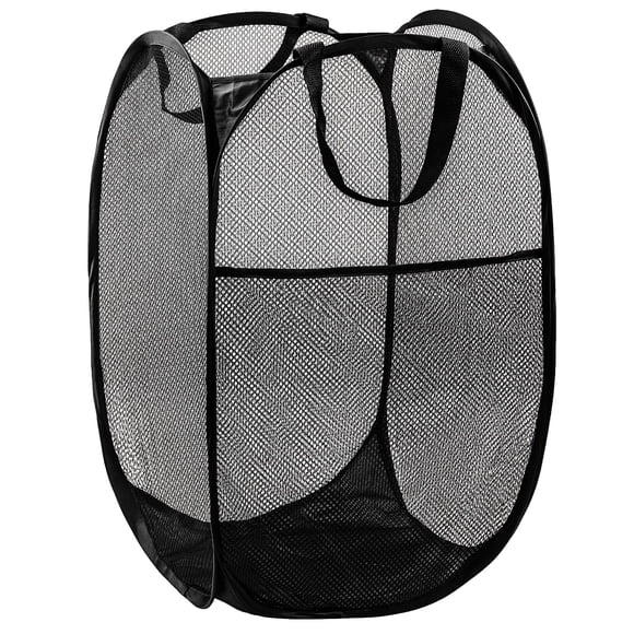 Cesto de Ropa Plegable DUCOO 70L de Malla con Bolsillo