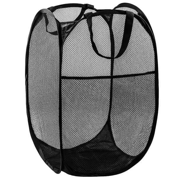 Cesto de Ropa Plegable DUCOO 70L de Malla con Bolsillo