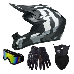 Ioensy - Casco De Bicicleta De Cara Completa, Cómodo, Resistente A Los Impactos, Casco De Bicicleta De Montaña De Carretera L