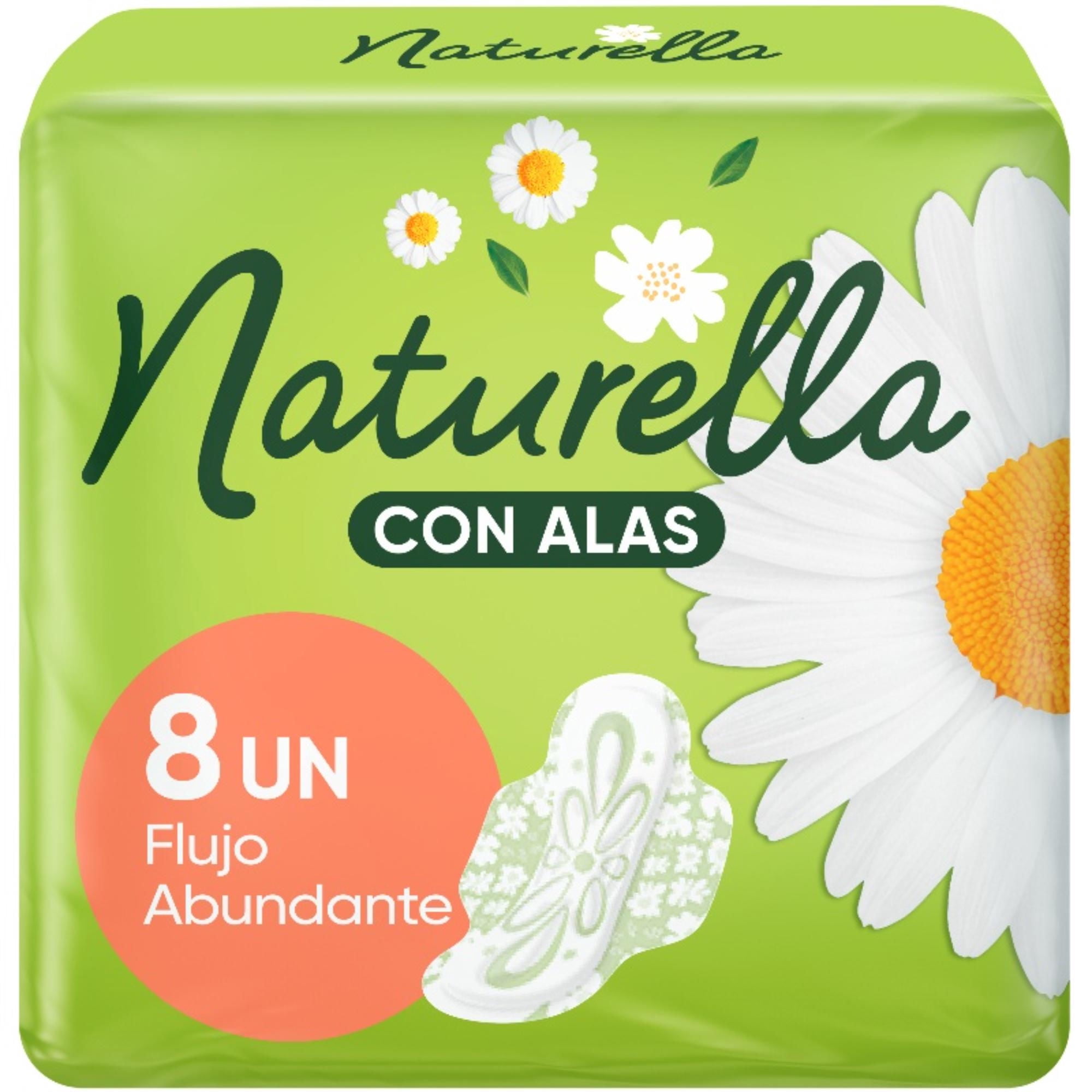 Toallas Higiénicas Regulares Flujo Abundante Con Alas 8 Un Naturella