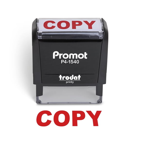Sello de caucho autoentintado PROMOT COPY rojo recargable