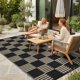 thumbnail image 1 of Alfombra para Exterior Garvee 152x244 cm Impermeable Plegable a Cuadros, 1 of 7