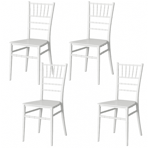 Pack 4 Sillas Chiavari Apilable Para Comedor Terraza Eventos Blancas