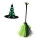 thumbnail image 3 of Sombrero De Escoba De Bruja De Halloween Palo De Escoba De Bruja Para Carnavales Fotografía Navide?a Verde, 3 of 5
