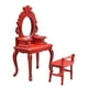 thumbnail image 2 of 1/12 Juego De Taburete De Tocador En Miniatura De Madera Para Accesorios De Casa De Muñecas Rojo, 2 of 5