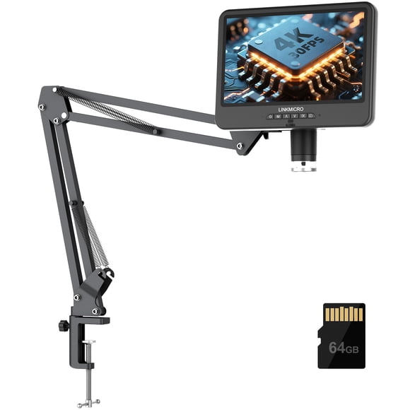 Microscopio LINKMICRO 10,1" 4K HDMI con Brazo Flexible y Soporte