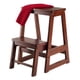 thumbnail image 3 of Taburete Winsome de madera de haya doble en nogal envejecido, 3 of 5