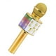 thumbnail image 1 of Micrófono de Karaoke Inalámbrico con Altavoz y LED, Portátil para Niños y Adultos, Ideal para Fiestas y Música - Oro, 1 of 5