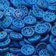 thumbnail image 1 of Xiao Hua Botones de madera, 50 piezas de botones de madera pintados de azul de 0,59 pulgadas, botones hechos a mano con 2 agujeros, proceso de costura ecológico, decoración de ropa DIY, 1 of 3