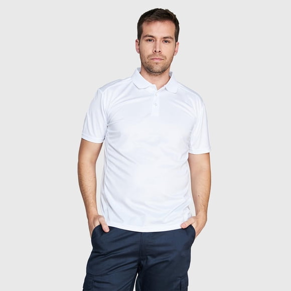 Polera Dry Fit Hombre M/C blanco M