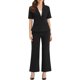 thumbnail image 1 of INSPIRE CHIC Conjunto de Traje de Oficina para Mujer con Blazer de Manga Corta de Un Botón y Pantalones de Traje XL Negro, 1 of 6