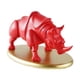 thumbnail image 1 of Escultura Animal Estatua De Rinoceronte Decoración Para Regalo De Inauguración De La Casa Versátil Rojo, 1 of 2
