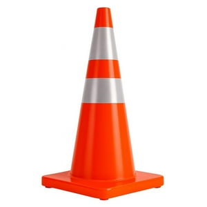 Mts - Cono Seguridad Vial Pvc 2 Cintas Reflectante 28"" 70Cm