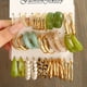 thumbnail image 3 of 15 Pairs C Shape Hoop Earrings Set Elegant Minimalist Style Alloy 18K Gold Plated Jewelry Trendy Female Gift, 3 of 5
