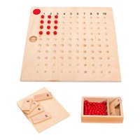 Magideal - Manipuladores De Matemáticas De Madera, Cuentas De Educación En Casa En Caja Para Niñas, Niños, Niños, Multiplicación