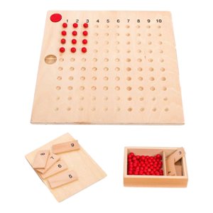 Magideal - Manipuladores De Matemáticas De Madera, Cuentas De Educación En Casa En Caja Para Niñas, Niños, Niños, Multiplicación